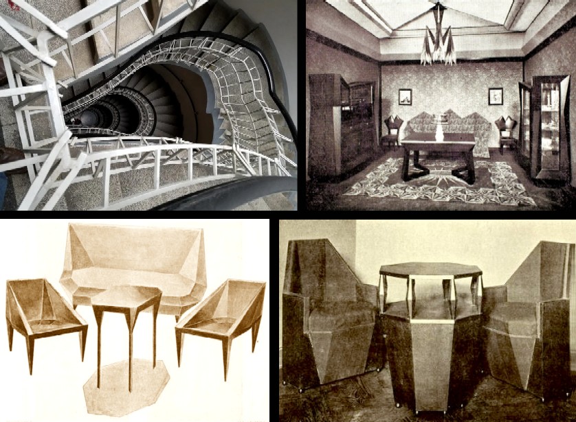 Czech Cubist Furniture Designs, 1910s
